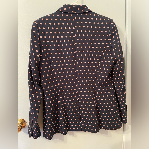 Smythe navy and pink polka dot blazer. Size 14 - Picture 8 of 10